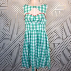 ModCloth Cookout on the Town Dress Mint Gingham